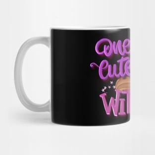 One cute witch in a broom Mug